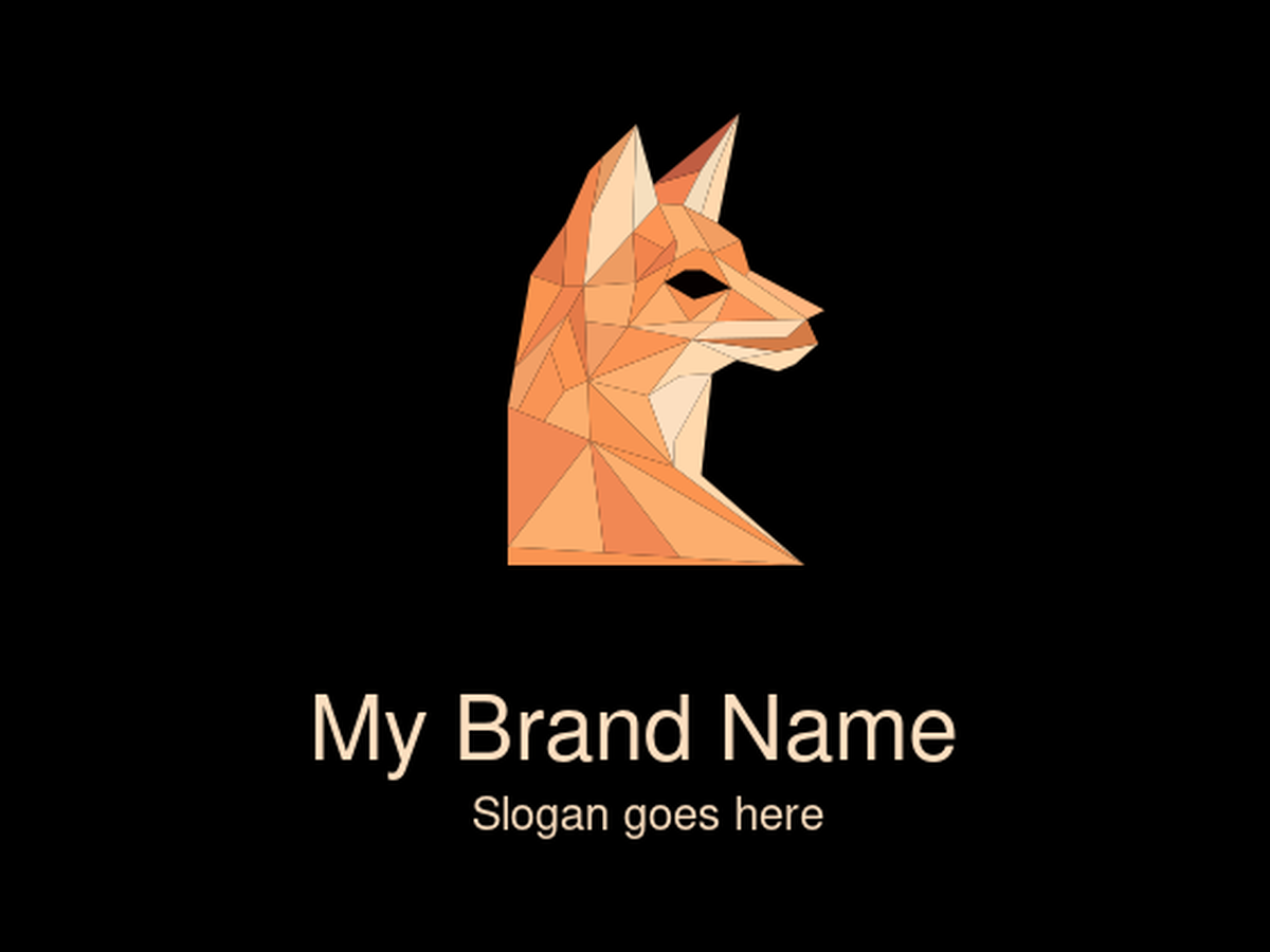 Elegant Geometric Orange Fox Logo Design for Nature-Inspired Businesses